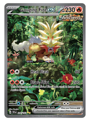 Pokemon - Scarlet & Violet - Temporal Forces - Gouging Fire ex - 204/162