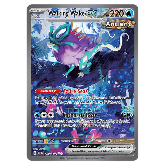 Pokemon - Scarlet & Violet - Temporal Forces - Walking Wake ex - 205/162