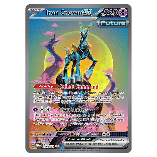 Pokemon - Scarlet & Violet - Temporal Forces - Iron Crown ex - 206/162