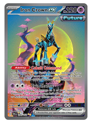 Pokemon - Scarlet & Violet - Temporal Forces - Iron Crown ex - 206/162