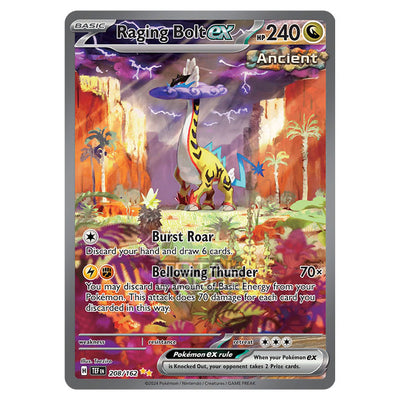 Pokemon - Scarlet & Violet - Temporal Forces - Raging Bolt ex - 208/162