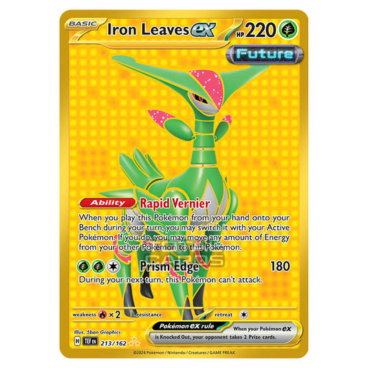 Pokemon - Scarlet & Violet - Temporal Forces - Iron Leaves ex - 213/162