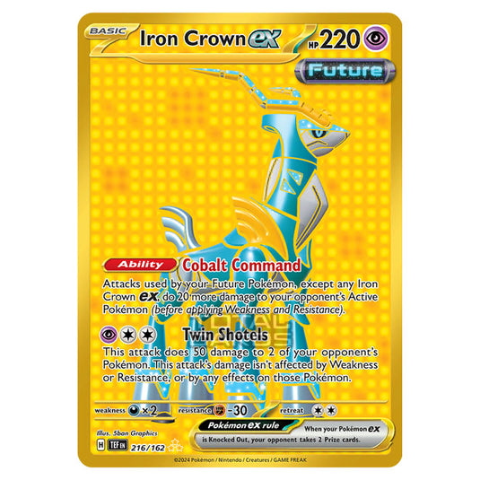 Pokemon - Scarlet & Violet - Temporal Forces - Iron Crown ex - 216/162