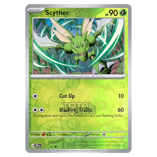 Pokemon - Scarlet & Violet - Temporal Forces - Scyther - 001/162 - (Reverse Holo)