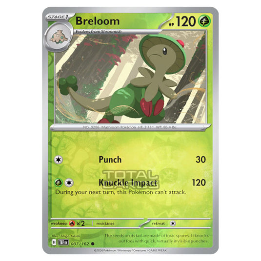 Pokemon - Scarlet & Violet - Temporal Forces - Breloom - 007/162 - (Reverse Holo)