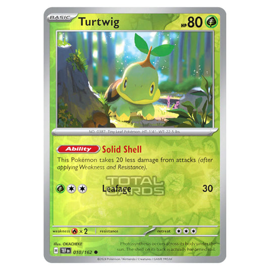 Pokemon - Scarlet & Violet - Temporal Forces - Turtwig - 010/162 - (Reverse Holo)