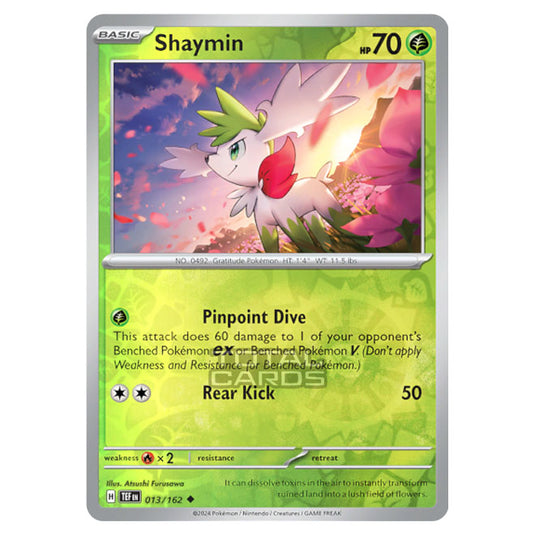 Pokemon - Scarlet & Violet - Temporal Forces - Shaymin - 013/162 - (Reverse Holo)