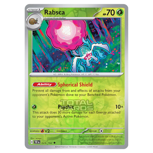 Pokemon - Scarlet & Violet - Temporal Forces - Rabsca - 024/162 - (Reverse Holo)