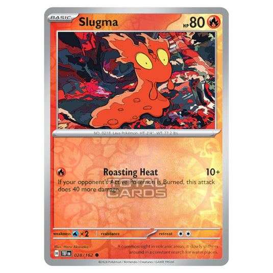 Pokemon - Scarlet & Violet - Temporal Forces - Slugma - 028/162 - (Reverse Holo)