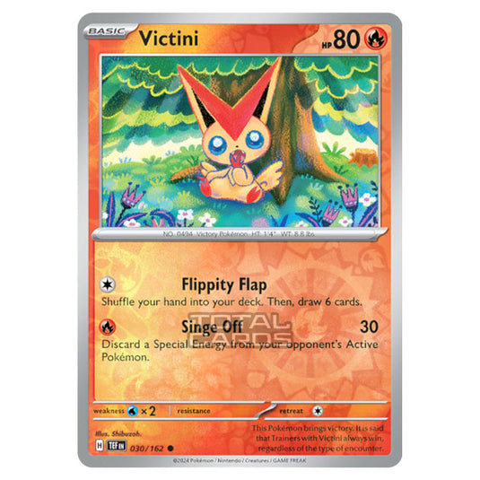 Pokemon - Scarlet & Violet - Temporal Forces - Victini - 030/162 - (Reverse Holo)