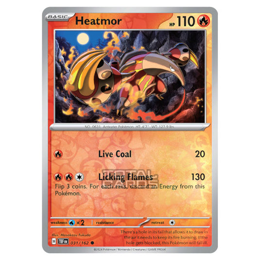 Pokemon - Scarlet & Violet - Temporal Forces - Heatmor - 031/162 - (Reverse Holo)