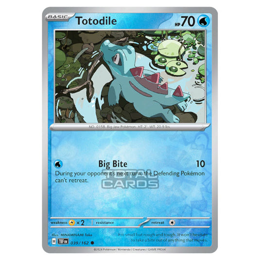 Pokemon - Scarlet & Violet - Temporal Forces - Totodile - 039/162 - (Reverse Holo)