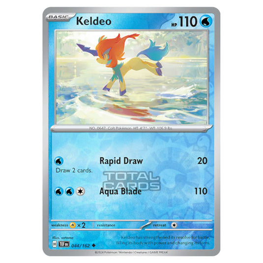 Pokemon - Scarlet & Violet - Temporal Forces - Keldeo - 044/162 - (Reverse Holo)