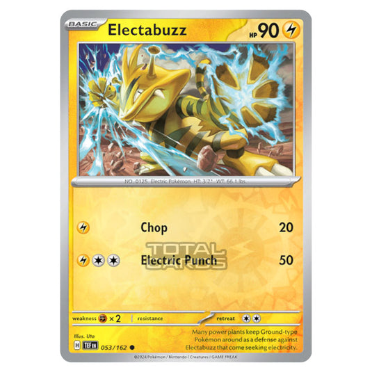 Pokemon - Scarlet & Violet - Temporal Forces - Electabuzz - 053/162 - (Reverse Holo)