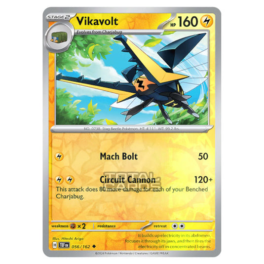 Pokemon - Scarlet & Violet - Temporal Forces - Vikavolt - 056/162 - (Reverse Holo)