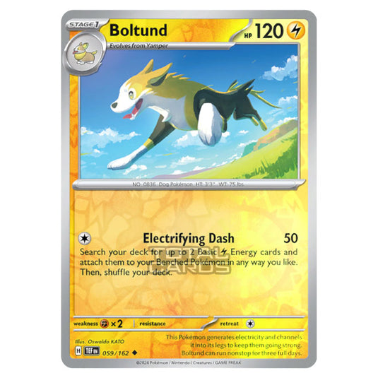 Pokemon - Scarlet & Violet - Temporal Forces - Boltund - 059/162 - (Reverse Holo)