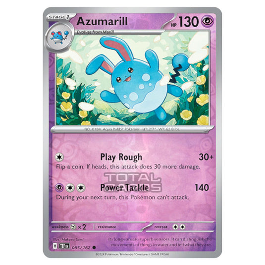 Pokemon - Scarlet & Violet - Temporal Forces - Azumarill - 065/162 - (Reverse Holo)