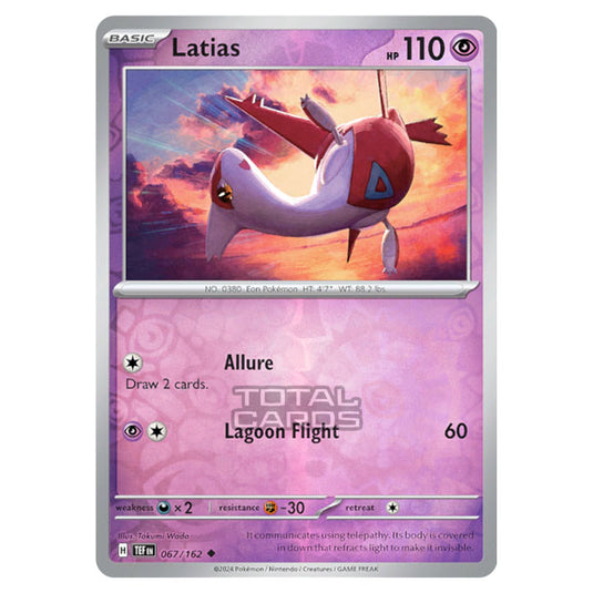 Pokemon - Scarlet & Violet - Temporal Forces - Latias - 067/162 - (Reverse Holo)