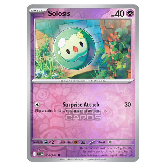 Pokemon - Scarlet & Violet - Temporal Forces - Solosis - 070/162 - (Reverse Holo)