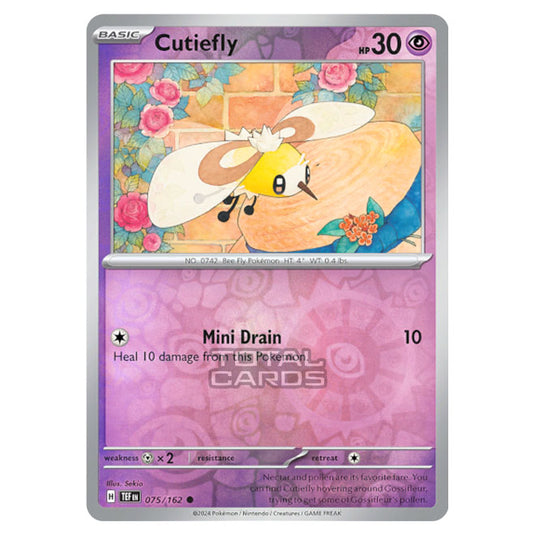 Pokemon - Scarlet & Violet - Temporal Forces - Cutiefly - 075/162 - (Reverse Holo)