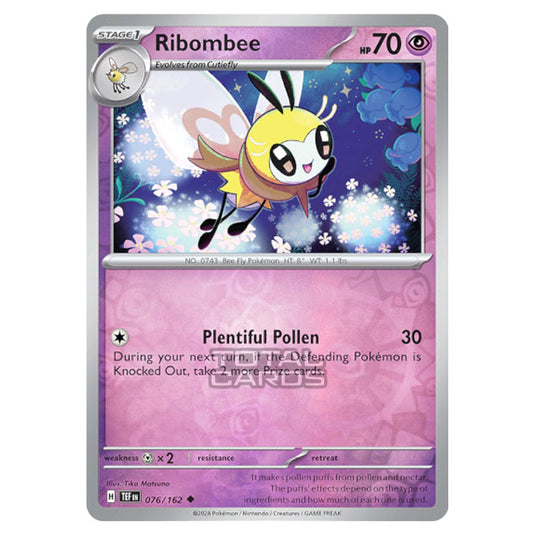 Pokemon - Scarlet & Violet - Temporal Forces - Ribombee - 076/162 - (Reverse Holo)