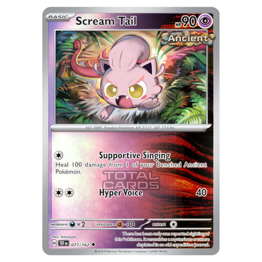 Pokemon - Scarlet & Violet - Temporal Forces - Scream Tail - 077/162 - (Reverse Holo)