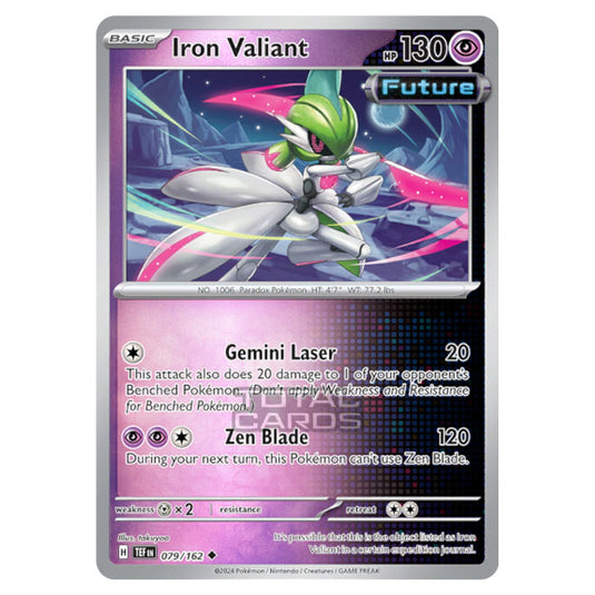 Pokemon - Scarlet & Violet - Temporal Forces - Iron Valiant - 079/162 - (Reverse Holo)