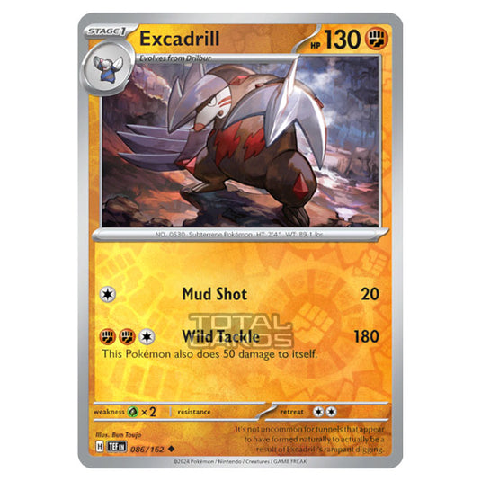 Pokemon - Scarlet & Violet - Temporal Forces - Excadrill - 086/162 - (Reverse Holo)