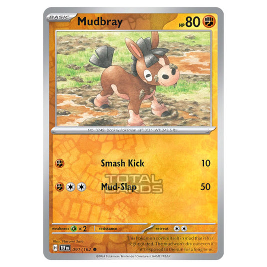 Pokemon - Scarlet & Violet - Temporal Forces - Mudbray - 091/162 - (Reverse Holo)