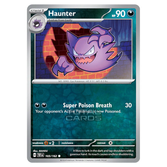 Pokemon - Scarlet & Violet - Temporal Forces - Haunter - 103/162 - (Reverse Holo)