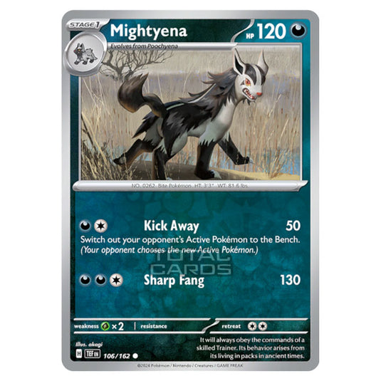 Pokemon - Scarlet & Violet - Temporal Forces - Mightyena - 106/162 - (Reverse Holo)