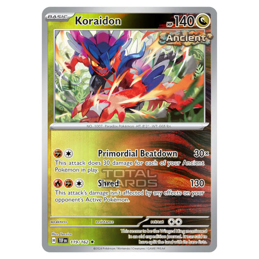 Pokemon - Scarlet & Violet - Temporal Forces - Koraidon - 119/162 - (Reverse Holo)