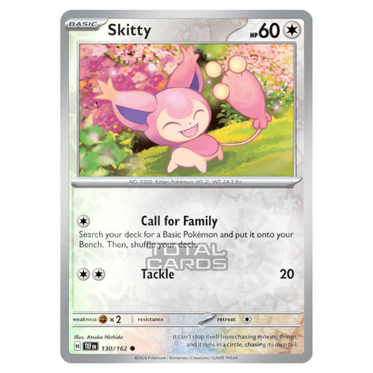 Pokemon - Scarlet & Violet - Temporal Forces - Skitty - 130/162 - (Reverse Holo)