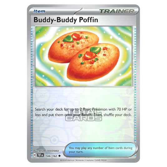 Pokemon - Scarlet & Violet - Temporal Forces - Buddy-Buddy Poffin - 144/162 - (Reverse Holo)