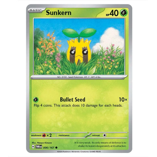 sunkern pokemon card value (Wisdom of Sea and Sky #16/241, 1-Diamond) Grass Rarity Pokemon - Scarlet & Violet