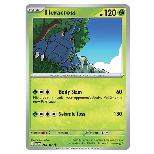 Pokemon - Scarlet & Violet - Twilight Masquerade - Heracross - 008/167