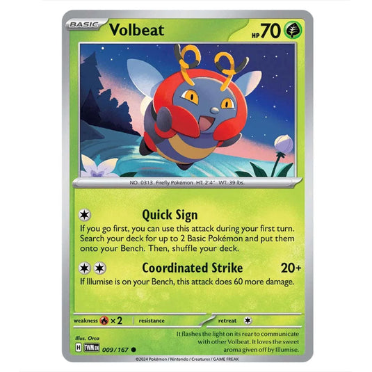 Pokemon - Scarlet & Violet - Twilight Masquerade - Volbeat - 009/167