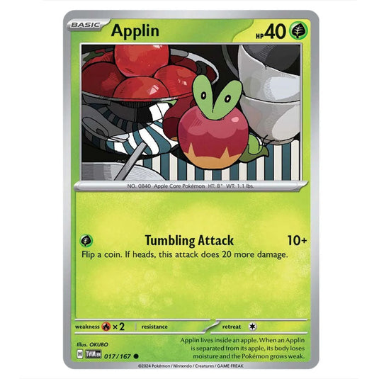 Pokemon - Scarlet & Violet - Twilight Masquerade - Applin - 017/167