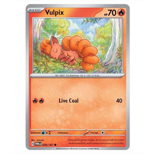 Pokemon - Scarlet & Violet - Twilight Masquerade - Vulpix - 026/167