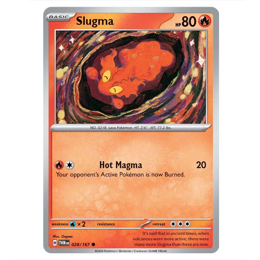 Pokemon - Scarlet & Violet - Twilight Masquerade - Slugma - 028/167