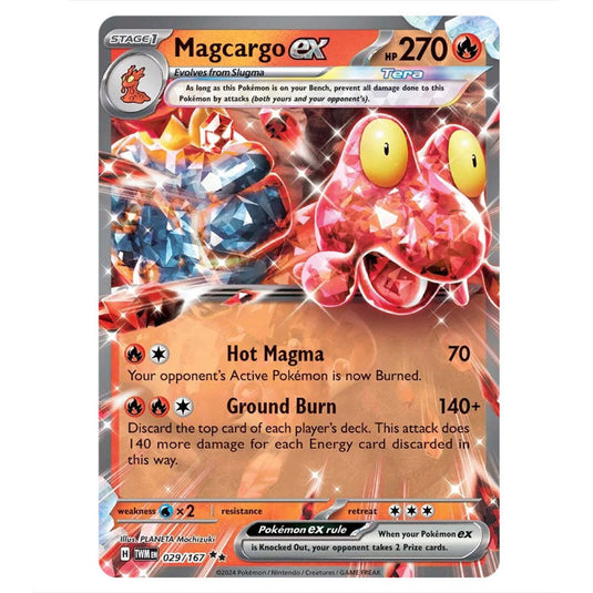 Pokemon - Scarlet & Violet - Twilight Masquerade - Magcargo ex - 029/167