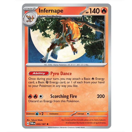 Pokemon - Scarlet & Violet - Twilight Masquerade - Infernape - 033/167