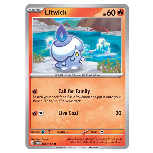 Pokemon - Scarlet & Violet - Twilight Masquerade - Litwick - 036/167