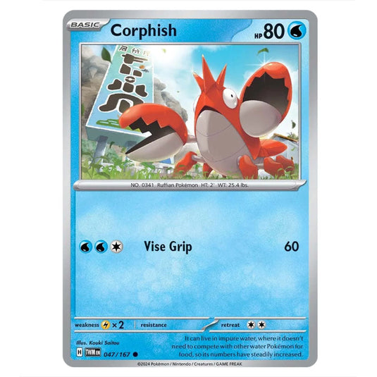 Pokemon - Scarlet & Violet - Twilight Masquerade - Corphish - 047/167