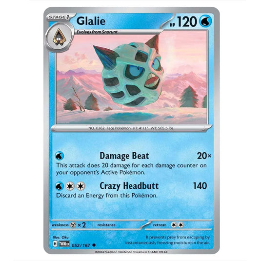 Pokemon - Scarlet & Violet - Twilight Masquerade - Glalie - 052/167