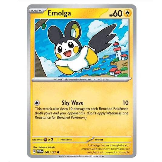 Pokemon - Scarlet & Violet - Twilight Masquerade - Emolga - 069/167 Pokemon - Scarlet & Violet - Twilight Masquerade - Emolga - 069/167