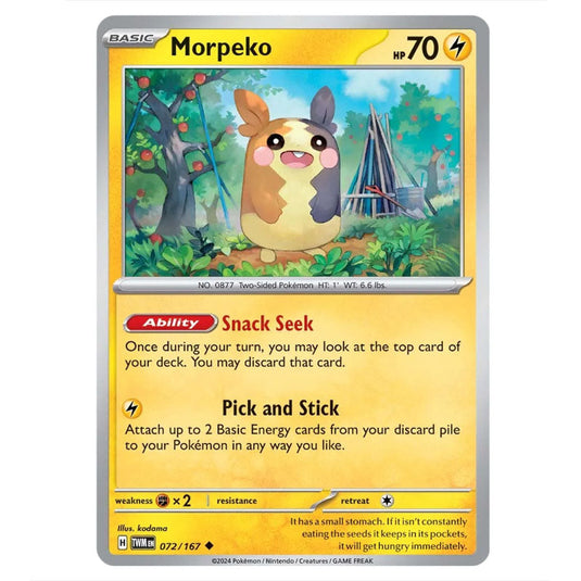 Pokemon - Scarlet & Violet - Twilight Masquerade - Morpeko - 072/167