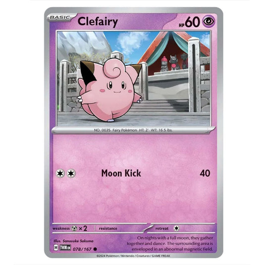 Pokemon - Scarlet & Violet - Twilight Masquerade - Clefairy - 078/167