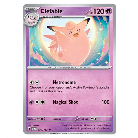 Pokemon - Scarlet & Violet - Twilight Masquerade - Clefable - 079/167