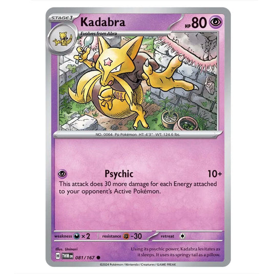 Pokemon - Scarlet & Violet - Twilight Masquerade - Kadabra - 081/167